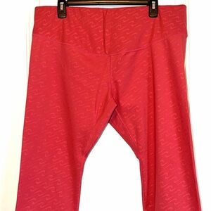 Nike Hot Pink High-Rise Leggings with Swoosh Pattern